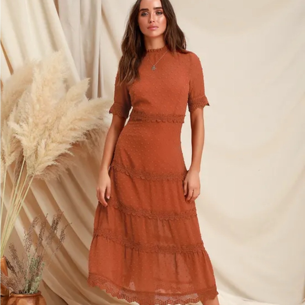 Lulus Dreaming Of You Midi Dress